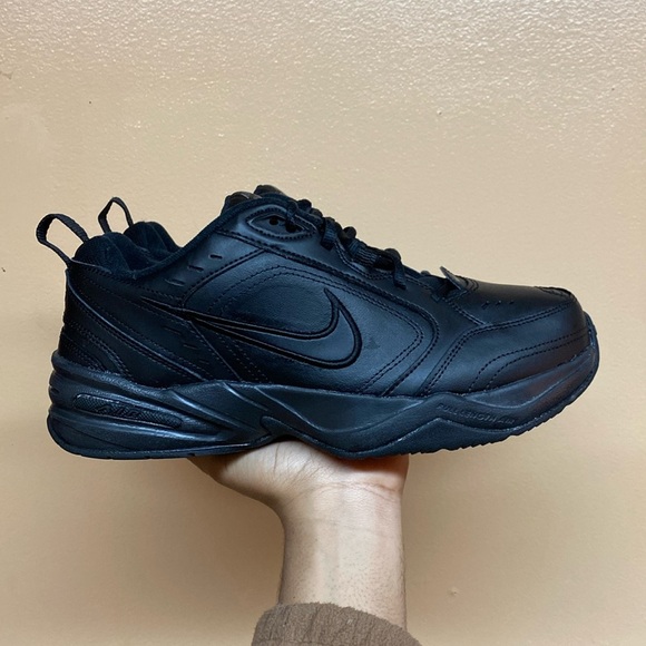 Nike Air Monarch IV “Black Metallic Silver”